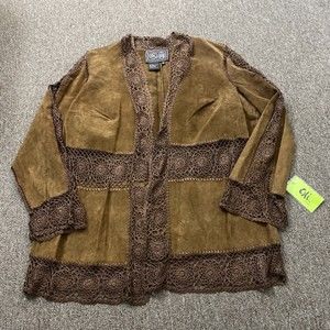 NWT New CHI BY FALCHI LEATHER  JACKET SIZE XL UNISEX COWGIRL